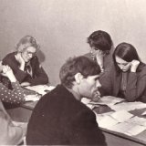 Актеры во время чтения новой пьесы по ролям. 05.10.1971 г.